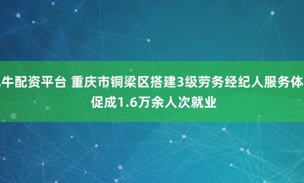 九牛配资平台 重庆市铜梁区搭建3级劳务经纪人服务体系 促成1.6万余人次就业