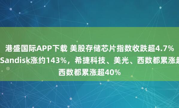 港盛国际APP下载 美股存储芯片指数收跌超4.7%，1月Sandisk涨约143%，希捷科技、美光、西数都累涨超40%