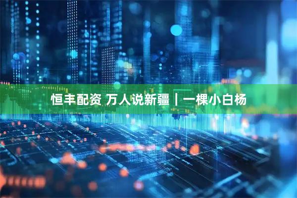 恒丰配资 万人说新疆｜一棵小白杨